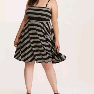 NWOT TORRID striped skater tube dress